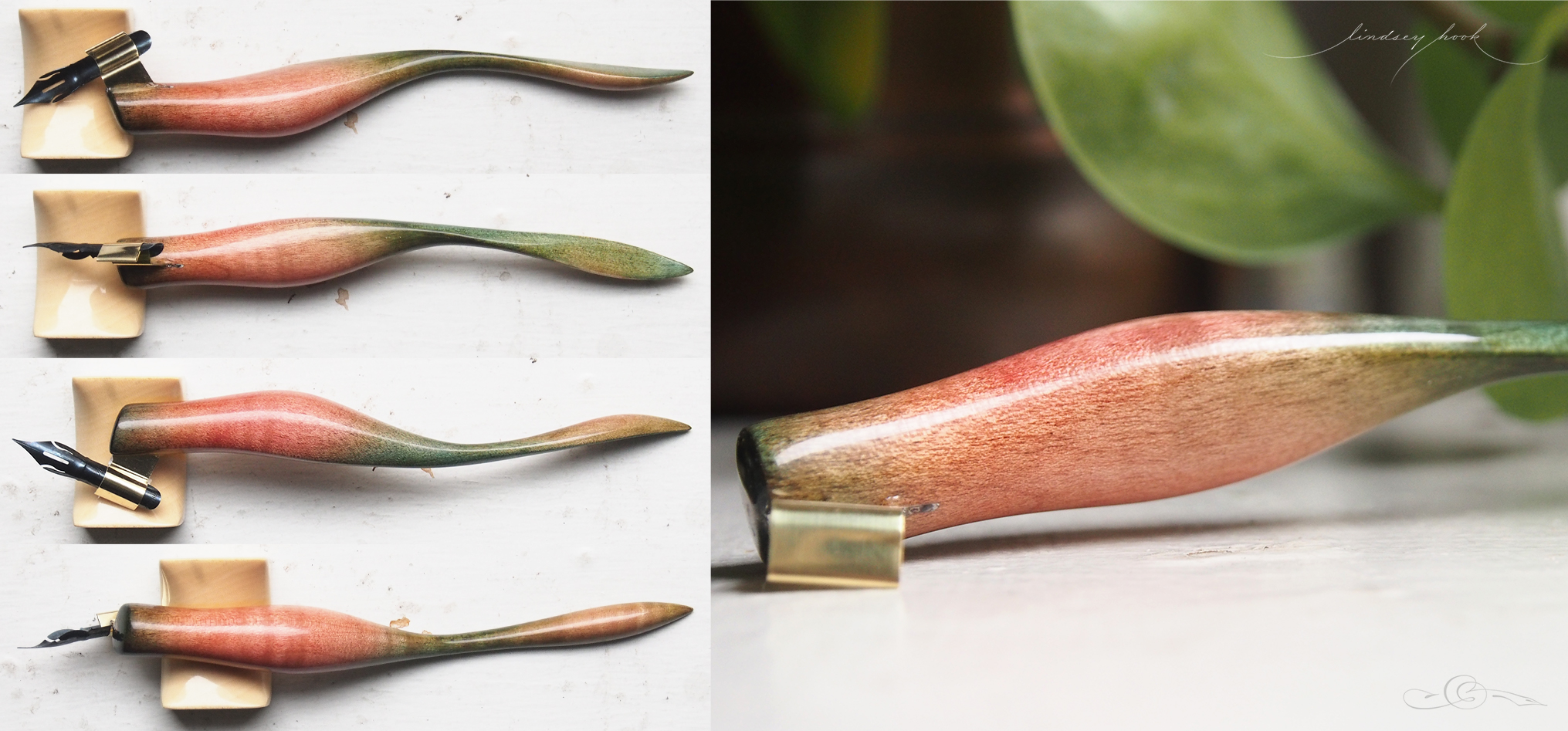 Rainbow Pen - Dyed Flamed Maple