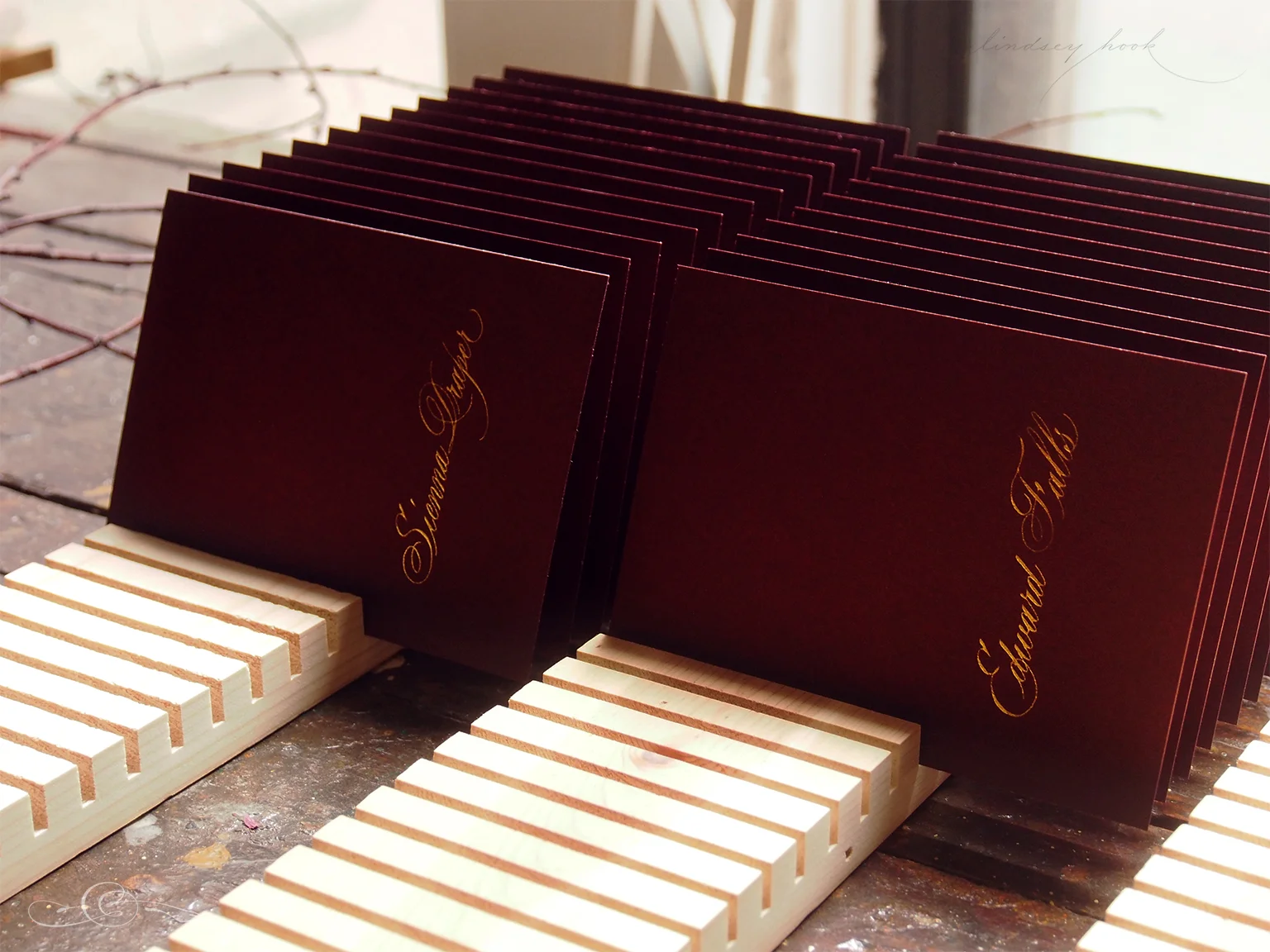 Copperplate Place Cards