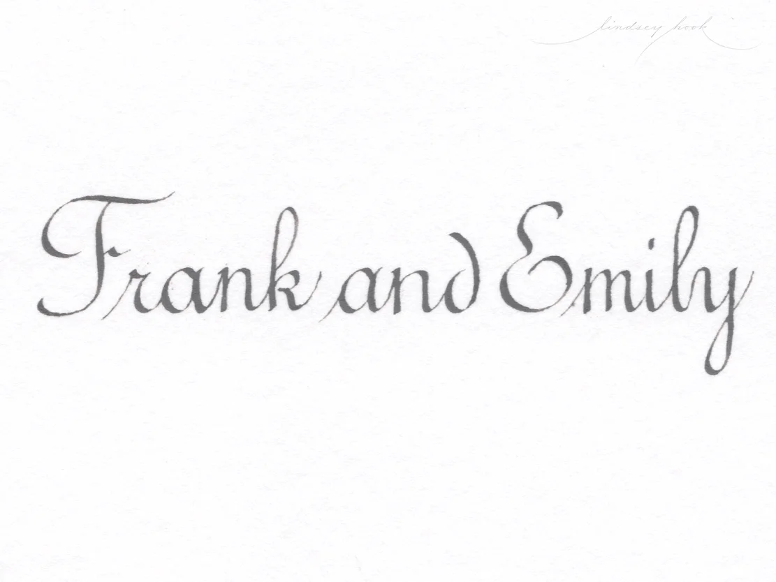 Standard Vertical French Broad Edge Roundhand