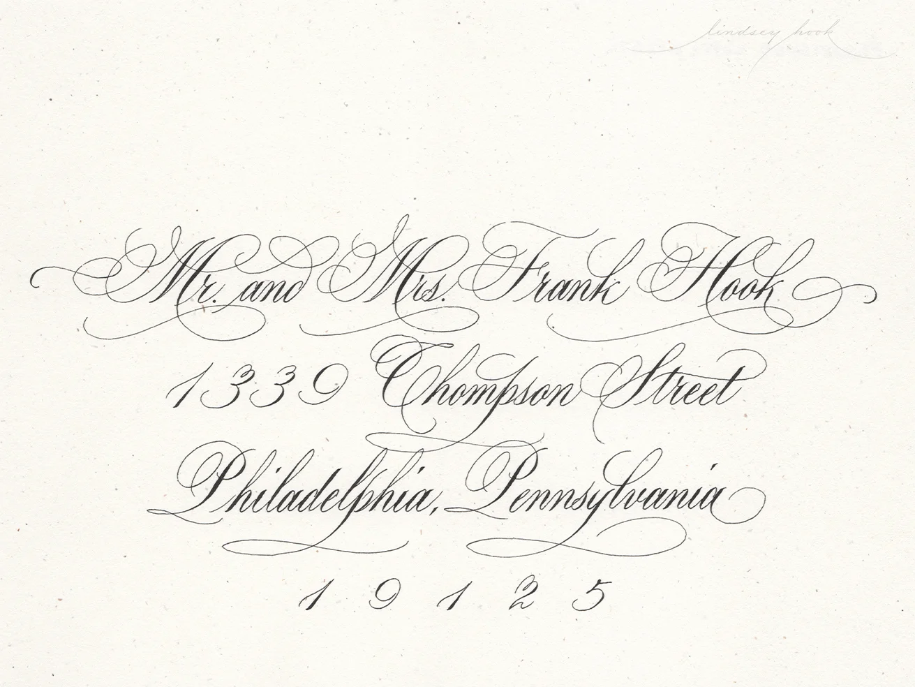 Heavily Flourished Roundhand/Copperplate Script Envelope