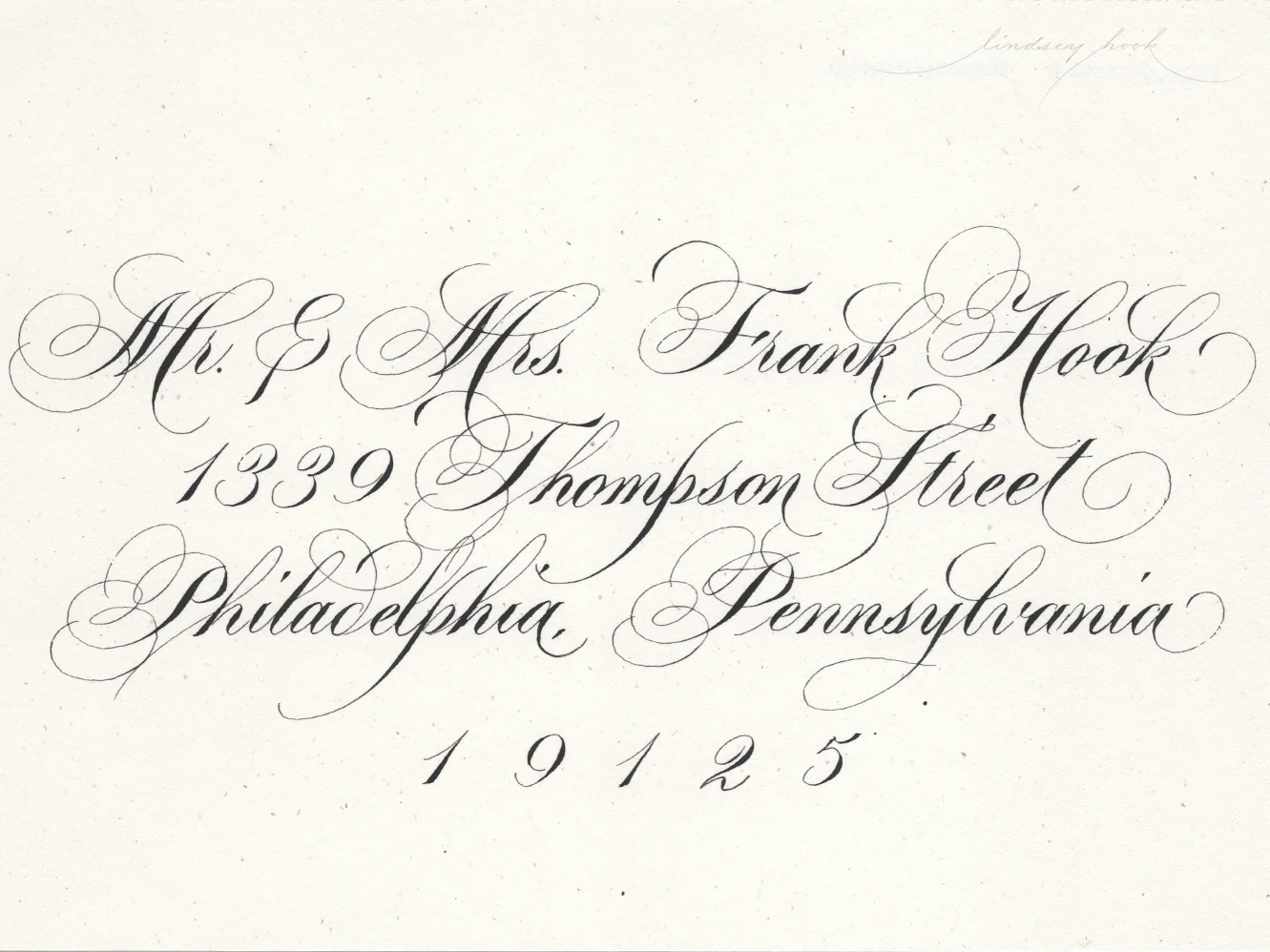 Heavily Flourished Roundhand/Copperplate Script Envelope