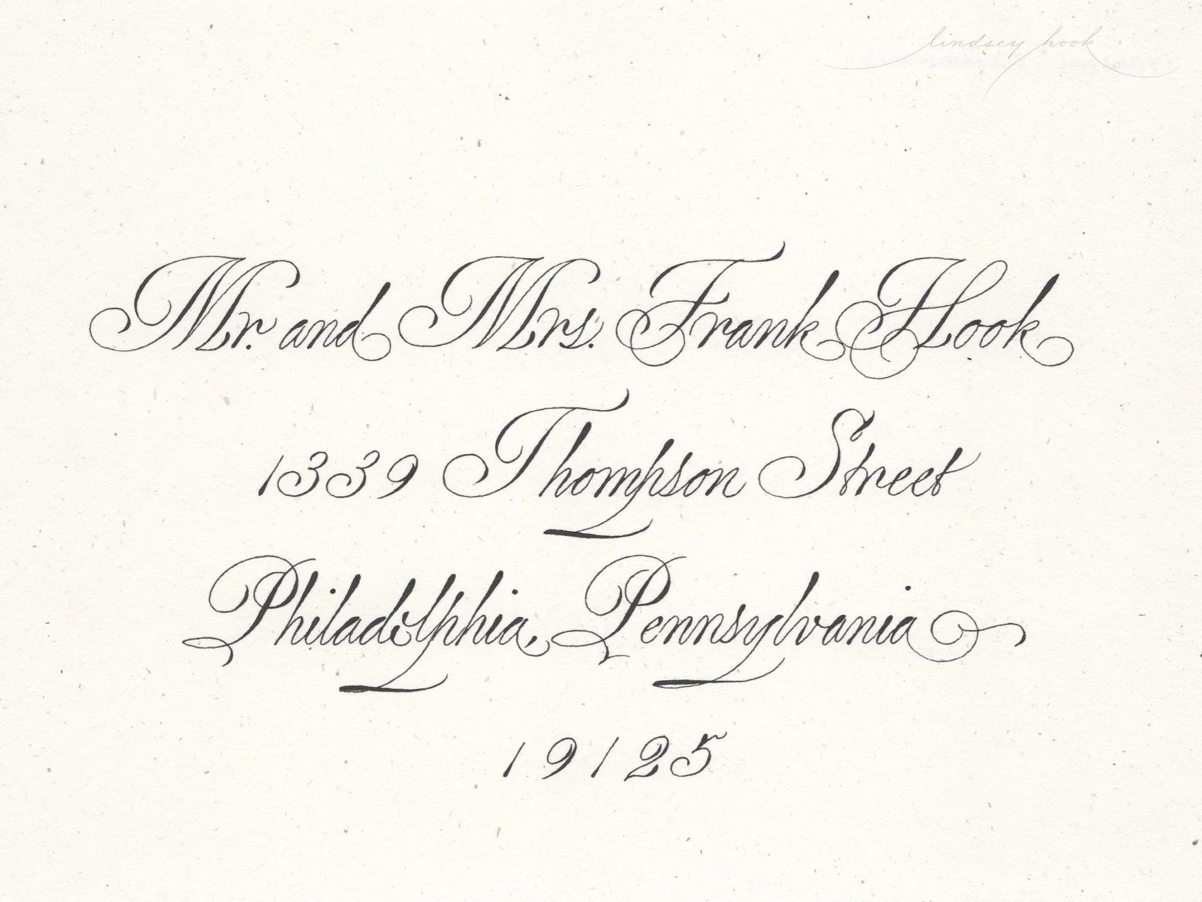 Traditional Italian Roundhand Envelope