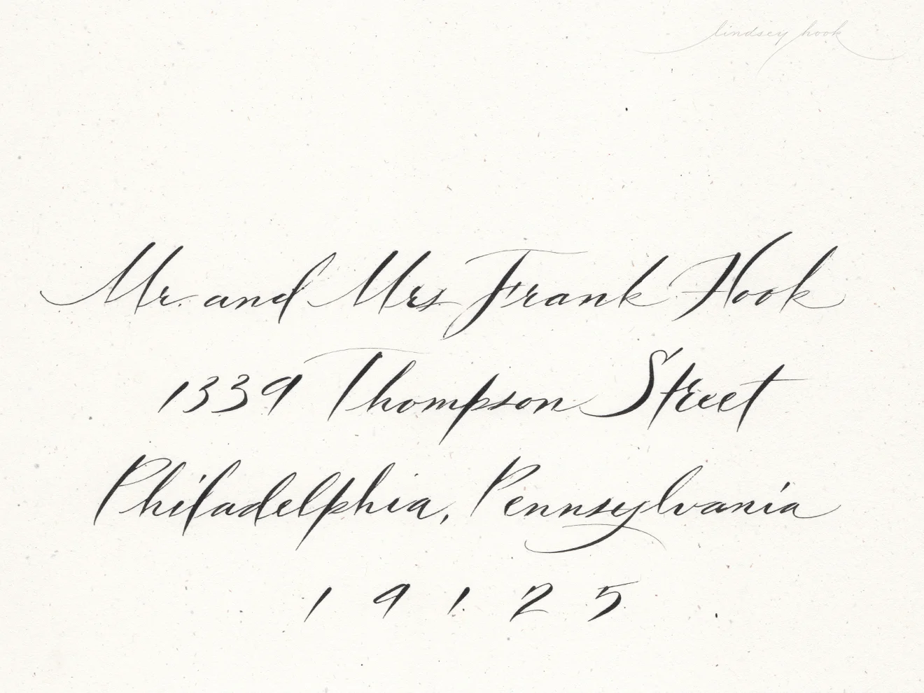 Modern Gestural Script Envelope