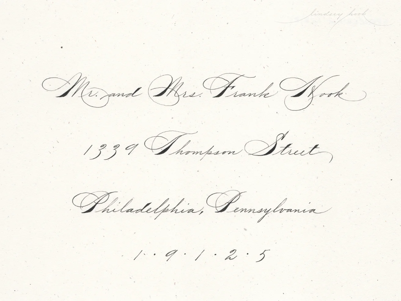 Spencerian Script Envelope
