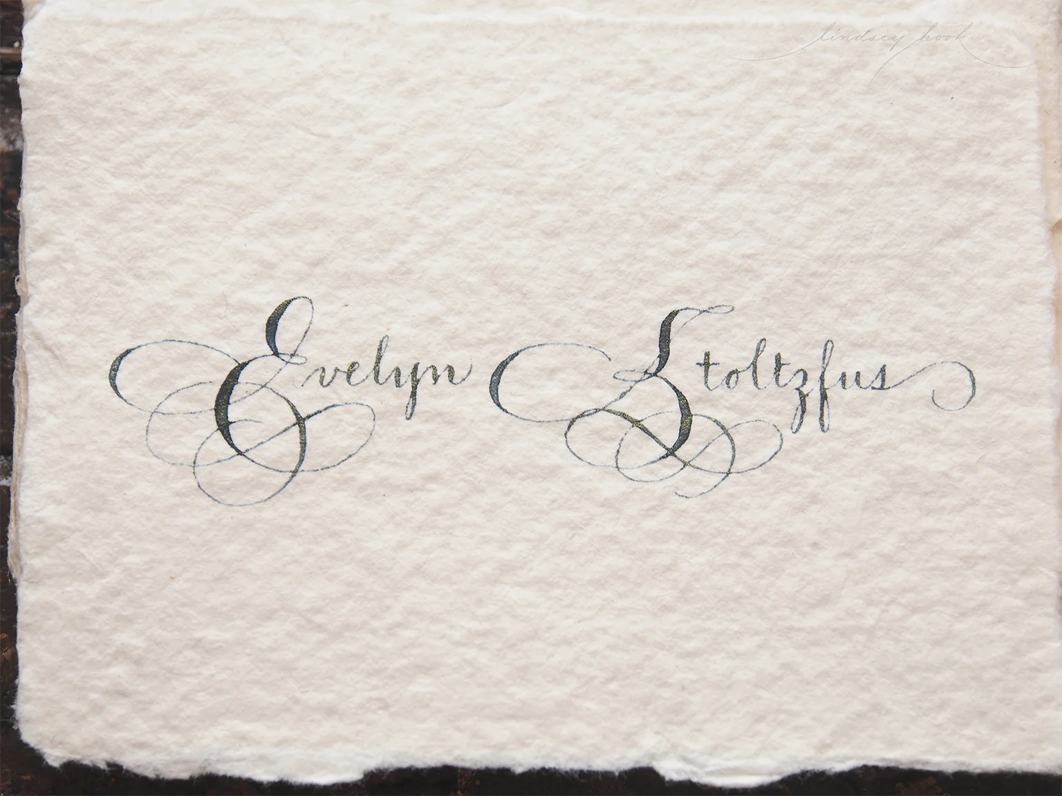 Vertical Ornamental Place Card