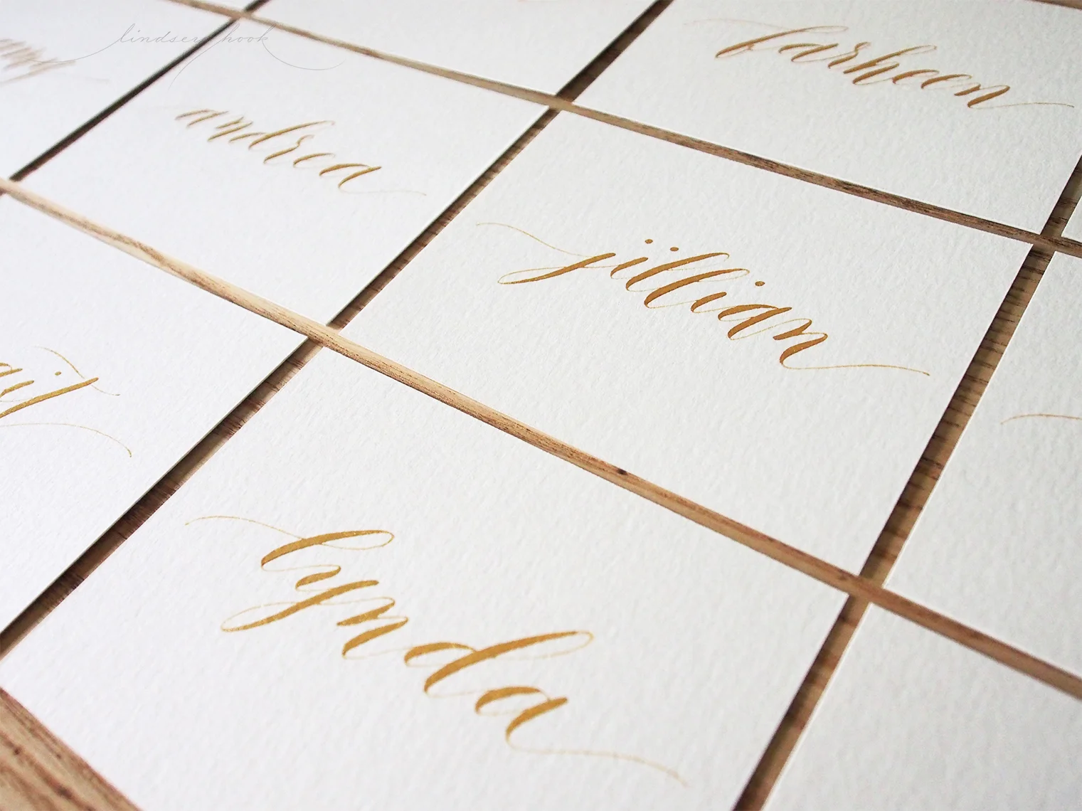 Modern Script Place Cards