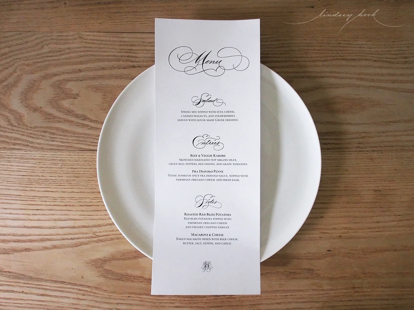 Custom Menu Design