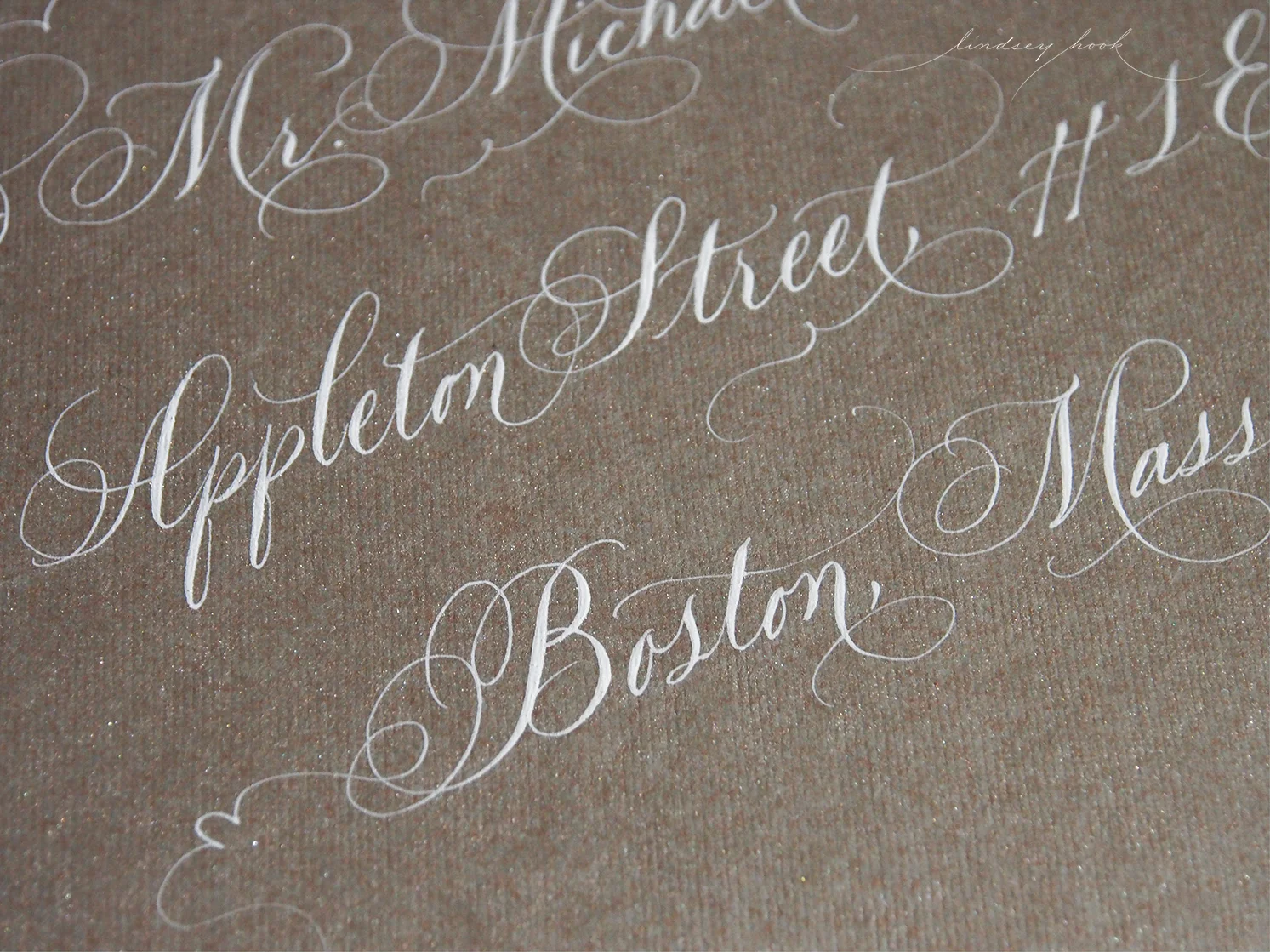 Flourished Copplerplate Script Outer Envelopes