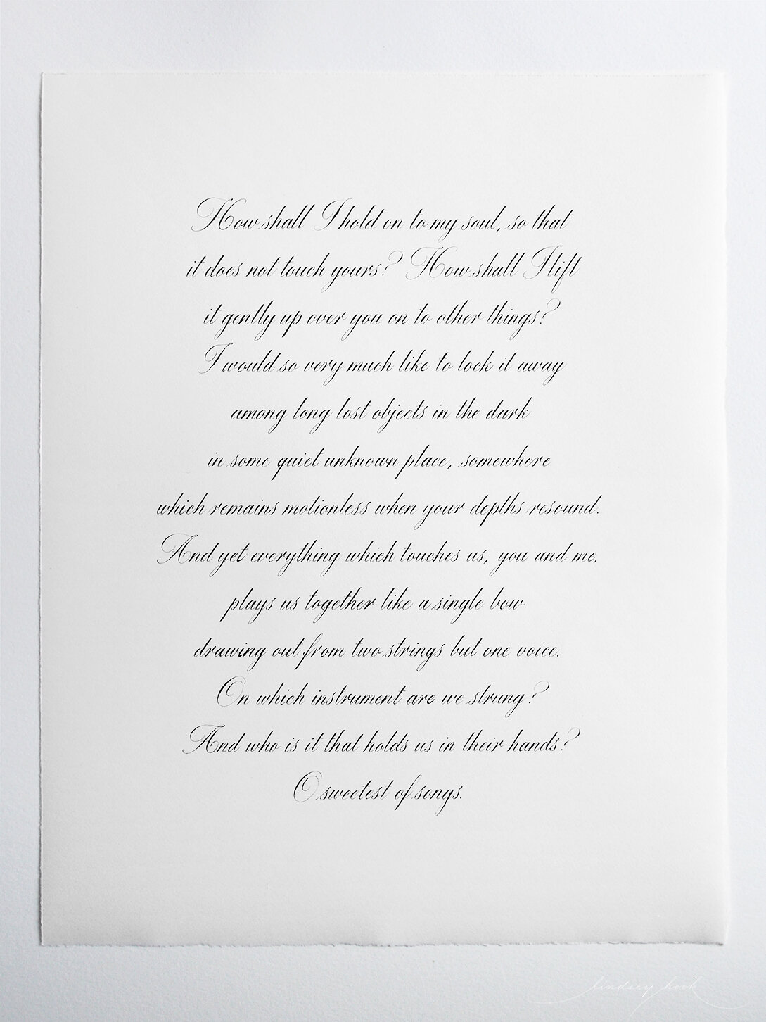Rilke Poem Inscription