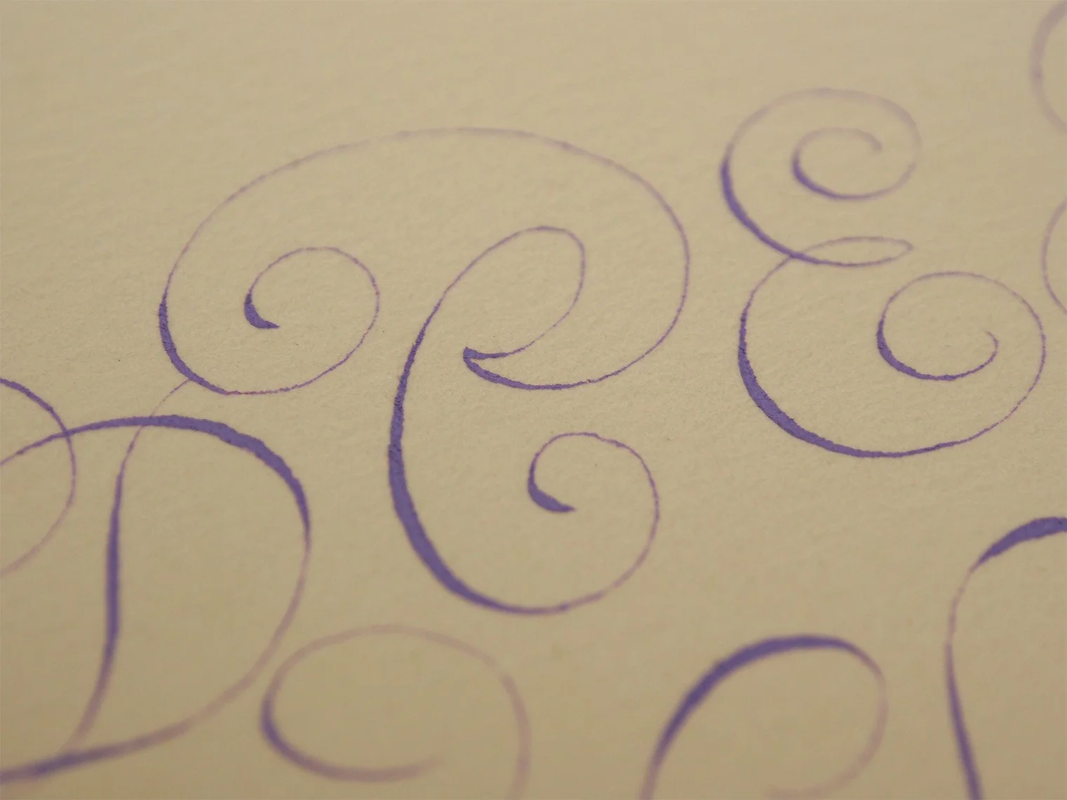 Copy of of Van de Velde's Flourished Italian Hand Capital Letter E