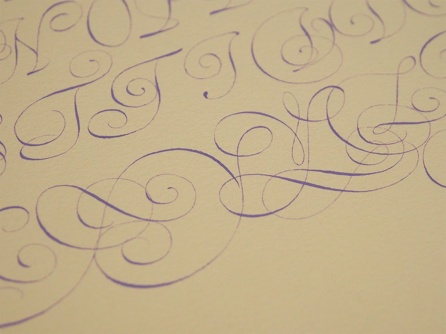 Copy of of Van de Velde's Flourished Italian Hand Capital Letters T X Y and Z