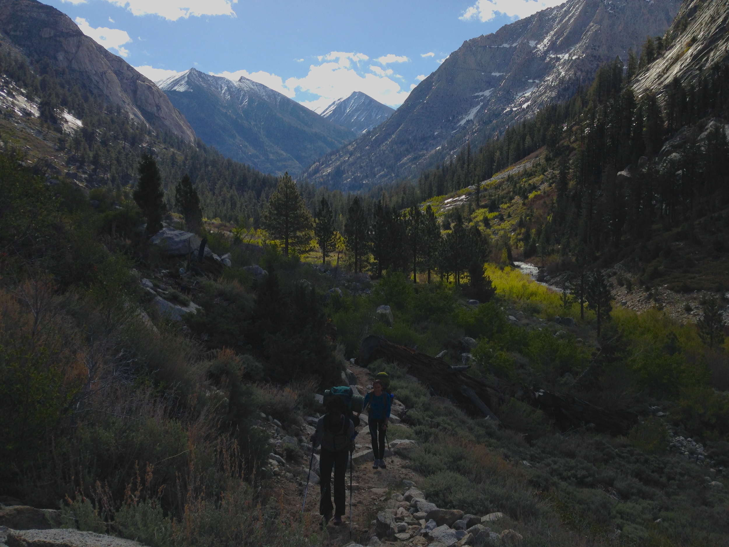 maya and eva starting the grind down valley
