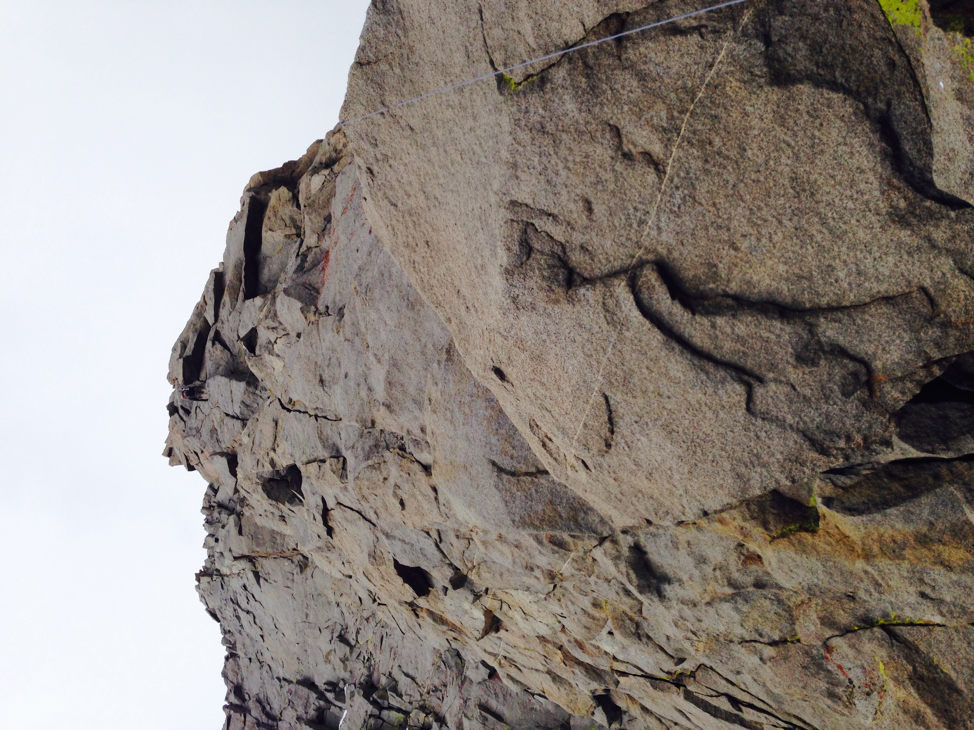 bran leading up the arete 