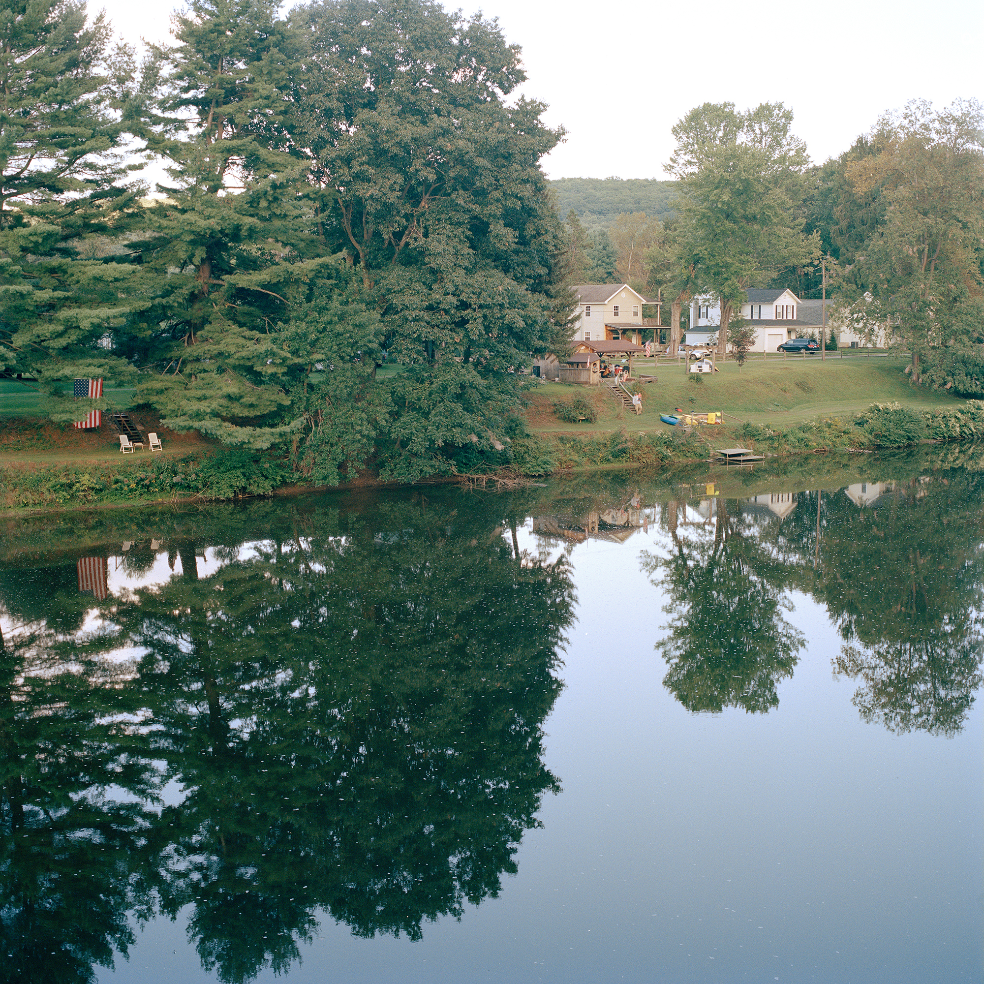 A home and surrounding property along the Clarion river in Clarington PA