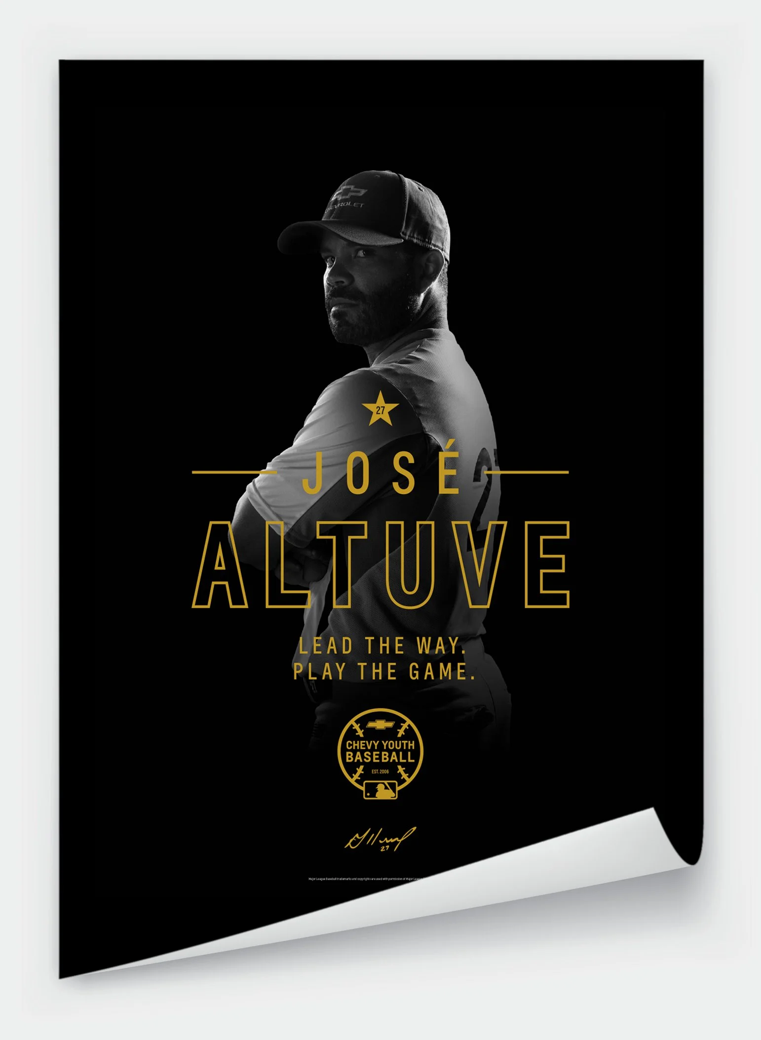  Hero poster // 24x36 // 2 spot colors (black and metallic gold) 