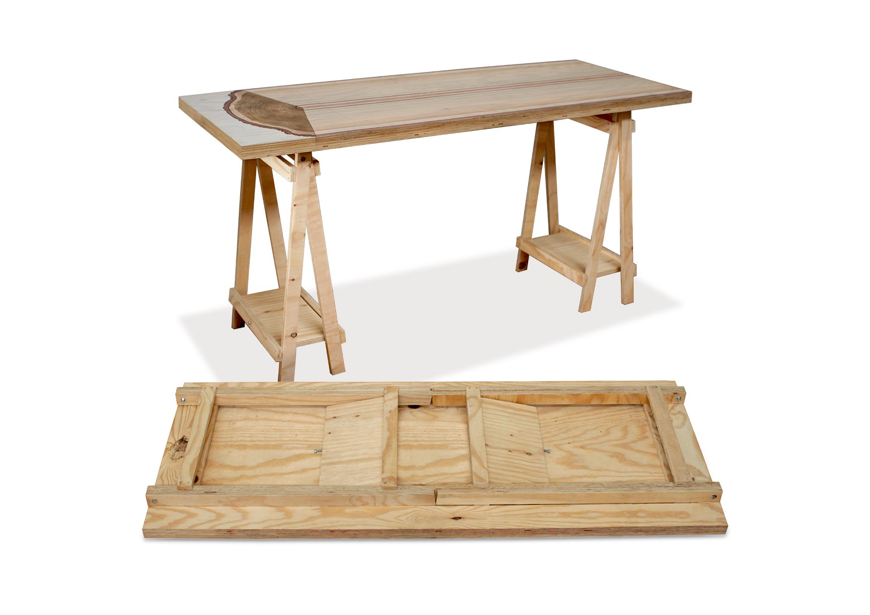  TRESTLE TABLE // Sustainable ply wood / Biodegradable primer, laser jet ink and satin sealer 