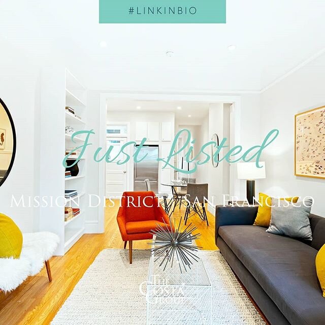 Just Listed 
150A San Carlos Street
Mission District | San Francisco

Situated on a one-way street in the heart of the Mission, this 2 bedroom, 1 bathroom flat gives off a sleek, modern vibe while also complimenting &amp; paying homage to its Edwardi