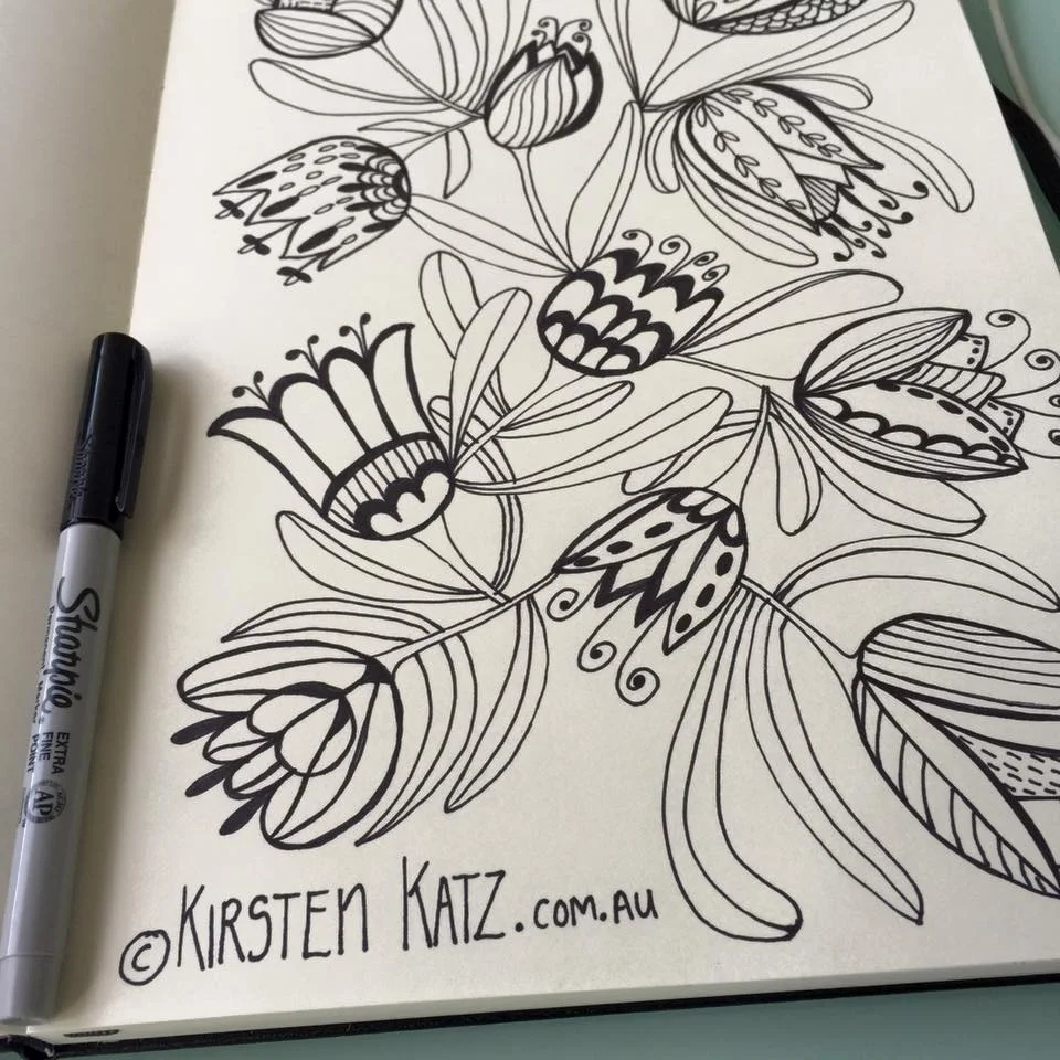 Illustration for tulip design