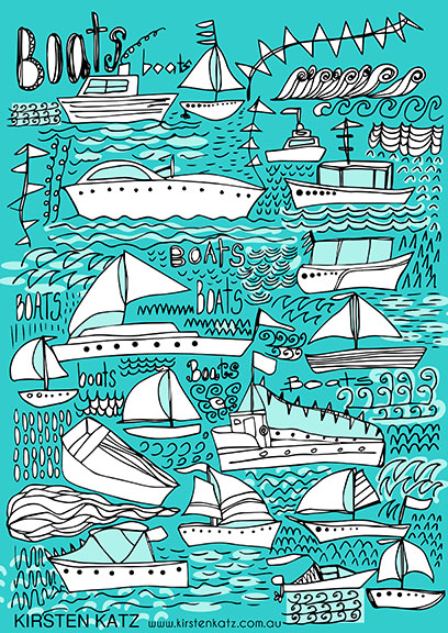 Boat Illustration - Kirsten Katz