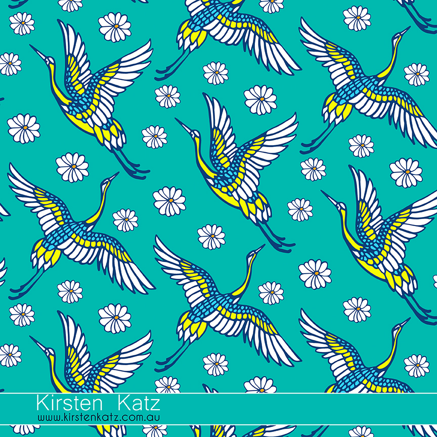Japanese Garden Textile Design