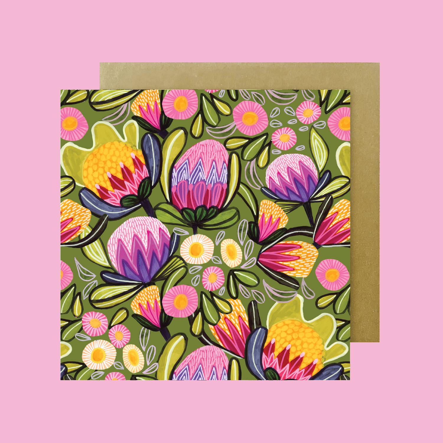 Sugarbush Proteas Wooden & Card Gift Set Australian Gifts