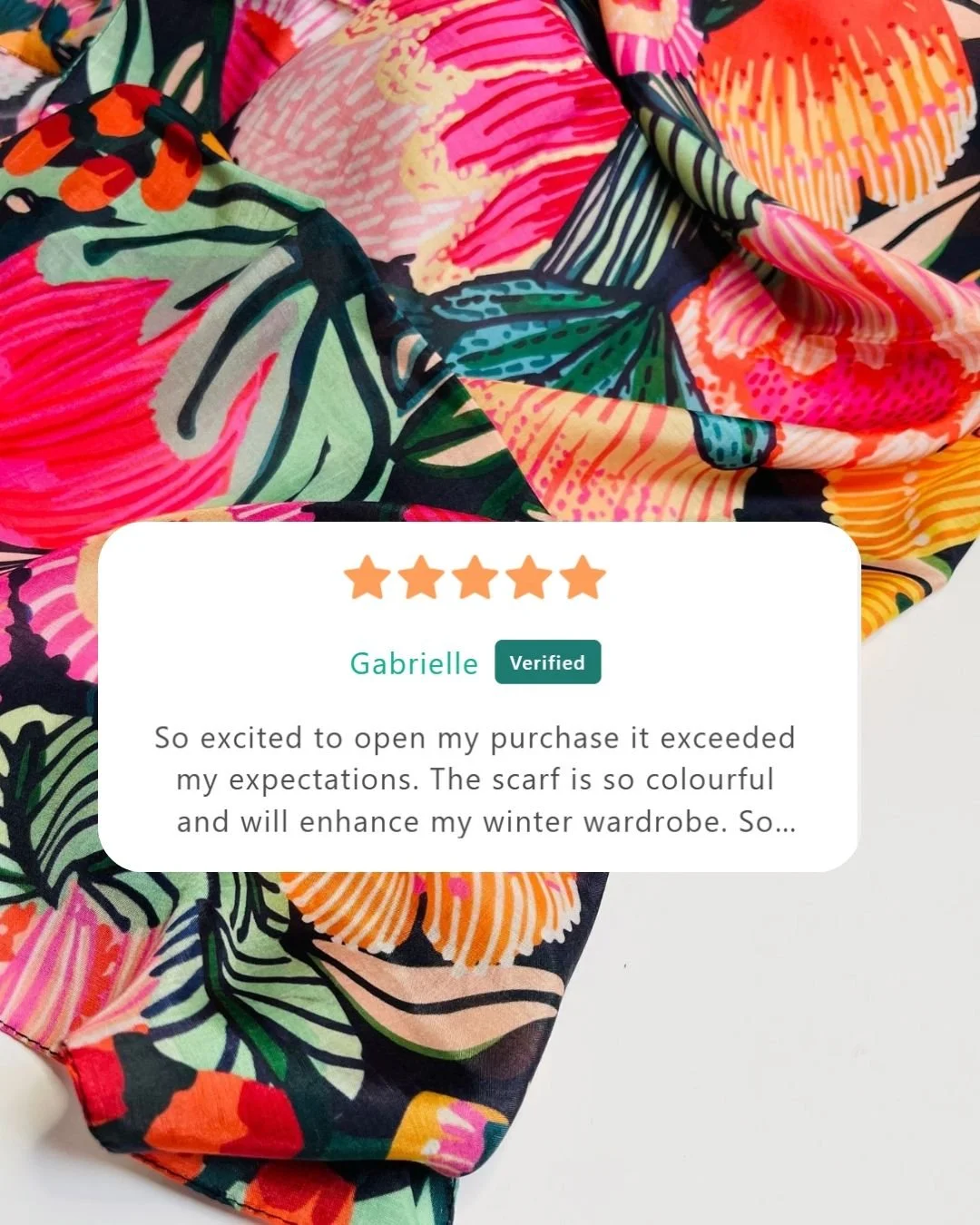 ✨ &ldquo;Exceeded my expectations... so colourful and will enhance my wardrobe.&rdquo; &ndash; 5-star review

Style meets statement in the Flowers of Oz Silk Scarf &mdash; a luxurious, wearable artwork for those who love bold colour and expressive fl