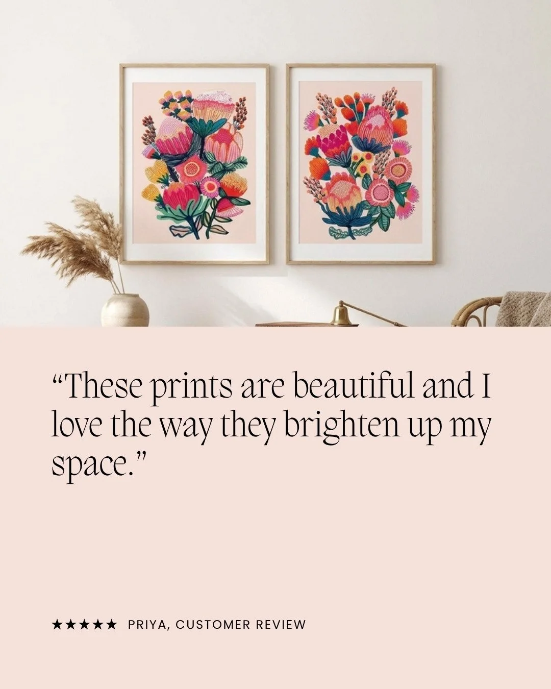 "I love the way they brighten up my space." 🌸

That's my favourite kind of message to get. When I paint, I'm always chasing that feeling of walking into a room and having it lift you a little.

Australian natives make it easy. Proteas, ban