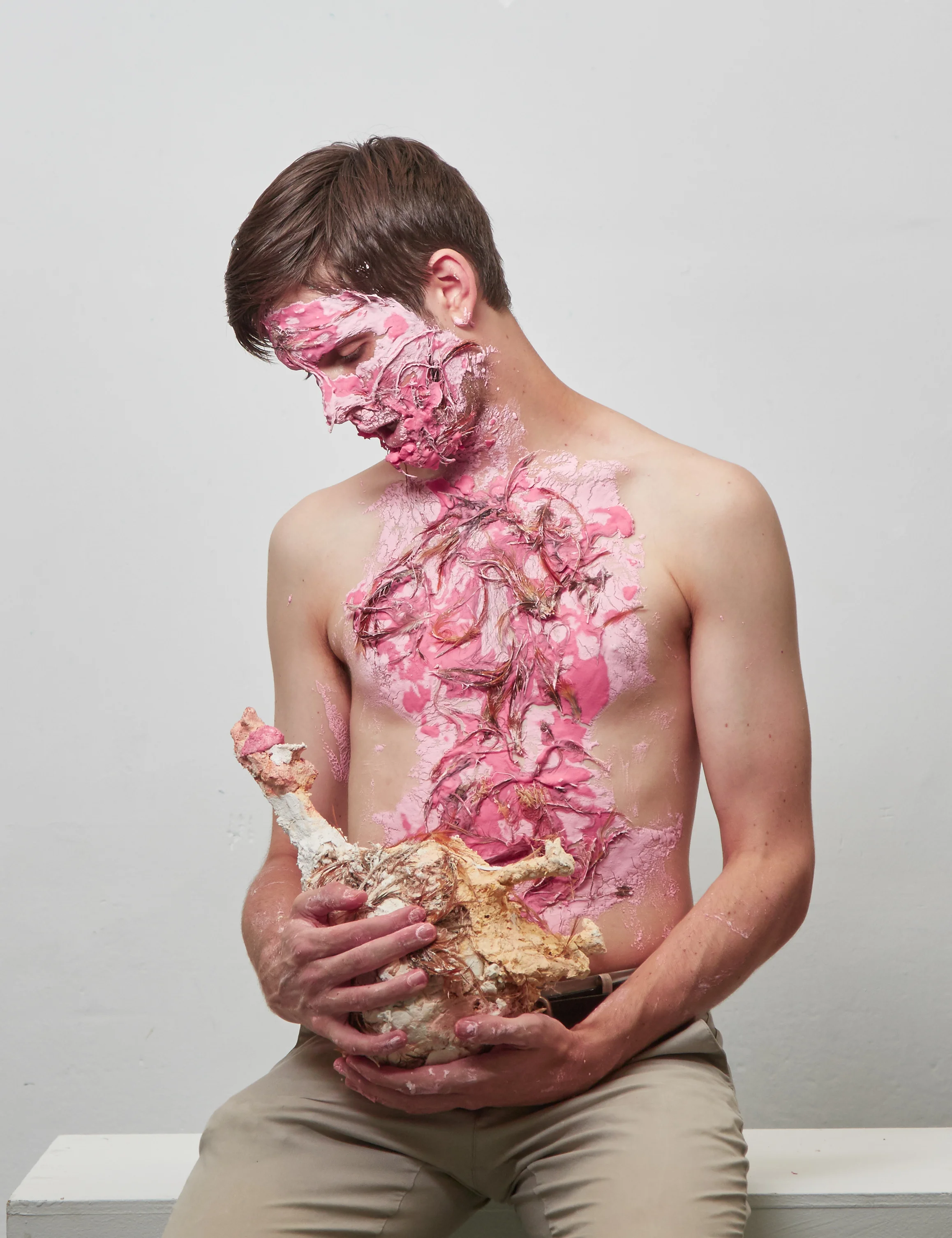 How to Explain Very Fresh Chicken to a Chicken, 2016 Plaster, cement, acrylic paint