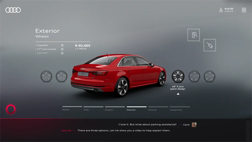 Configurator screen