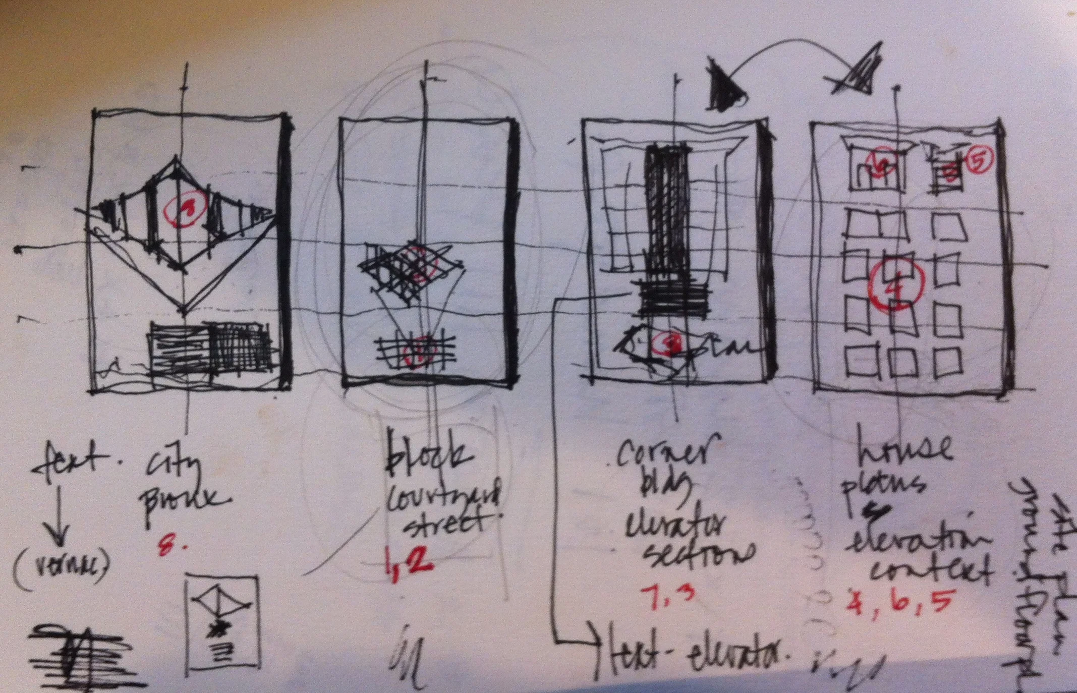 One of many layout sketches of competition boards circa 1993, Virginia Tech.
