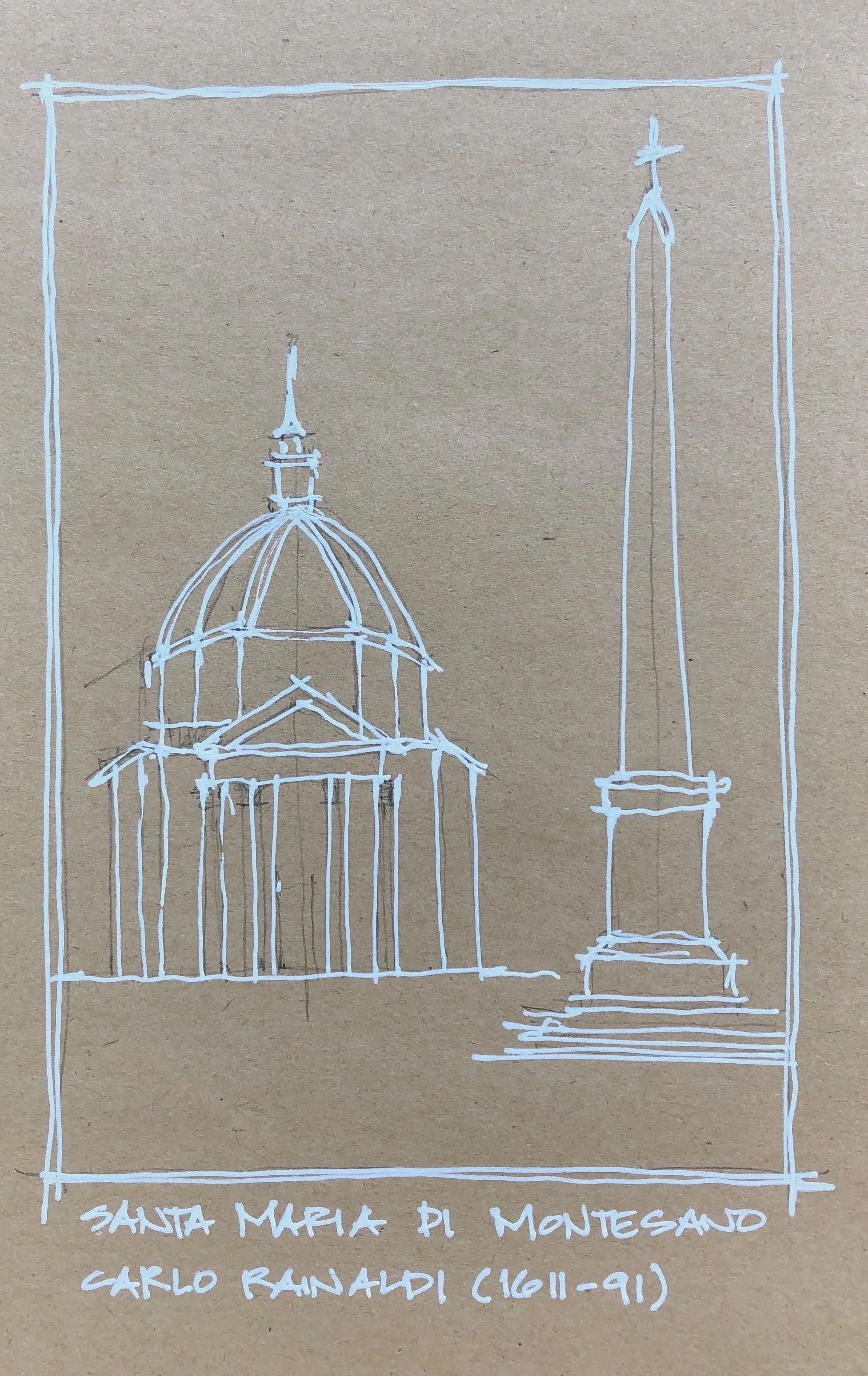 Closer view of the Santa Maria di Montesano in the Piazza del Popolo; not shown is the Italian street performer next to me singing ‘Sweet Dreams’ by the Eurythmics.