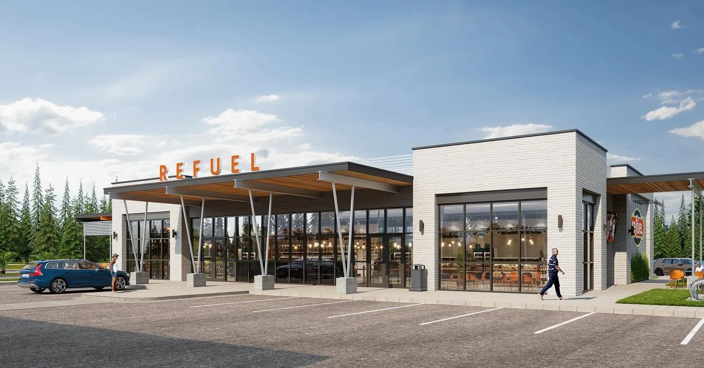 Recently completed Refuel market and gas station at Camp Hall&rsquo;s Avian Commons. Rush Dixon Architects served as Design Architect with RRMM as the Architect of Record. 

#camphall #modernarchitecture #gasstationdesign #rushdixonarchitects #avianc