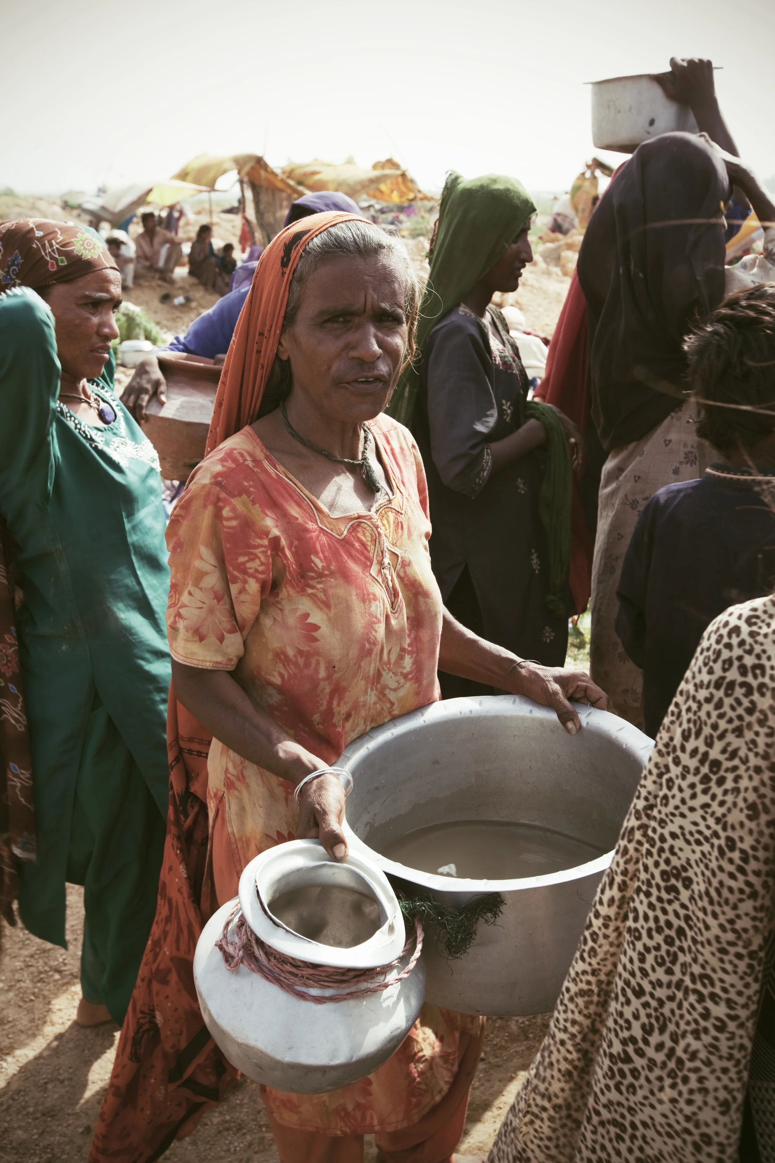 Thatta, Pakistan - August 2010 : This women tried to tell me that there is not enough for her and family.