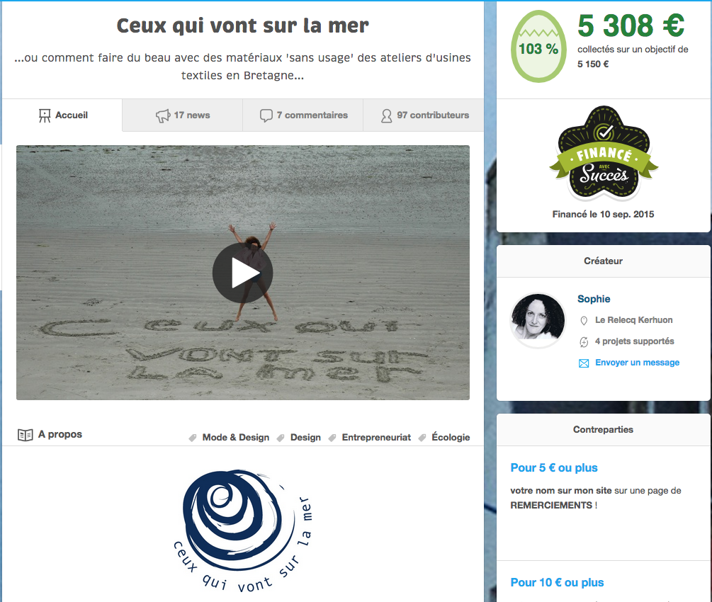 Crowdfunding ceuw qui vont sur la mer