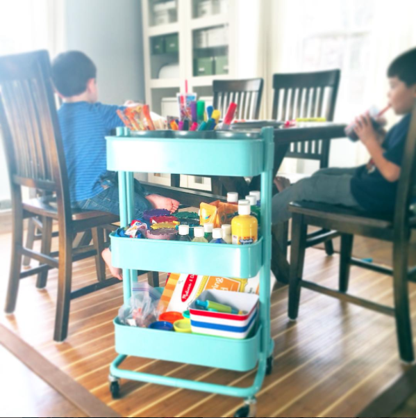 Kids Art Cart With Ikea Raskog - Fun with Mama