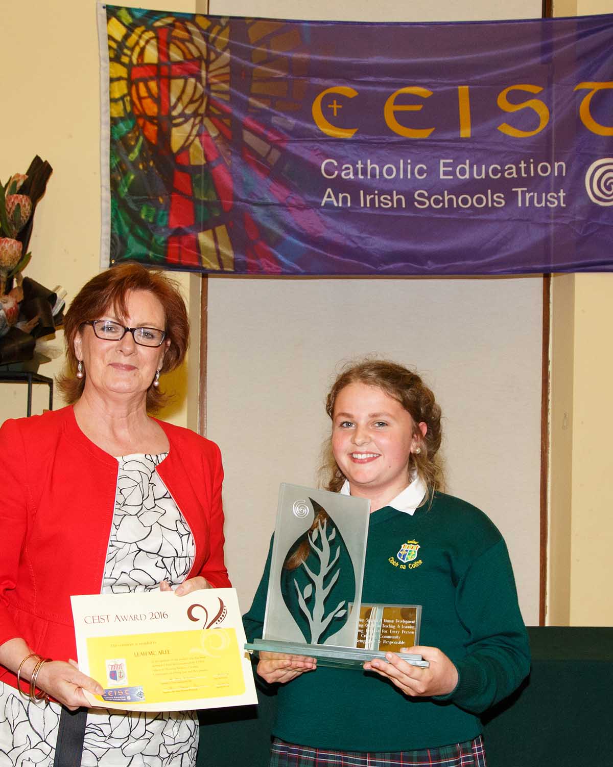 Leah McAree inaugural winner of the CEIST Award