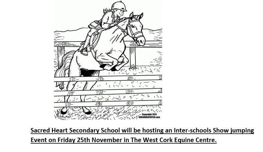 Sacred Heart Secondary School will be hosting an Inter-schools Show jumping Event