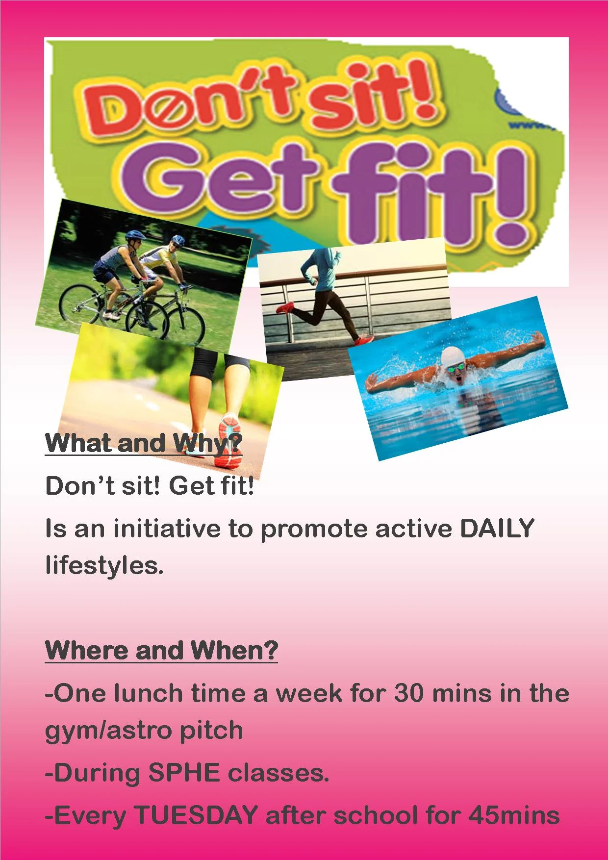 Don’t Sit Get Fit Campaign