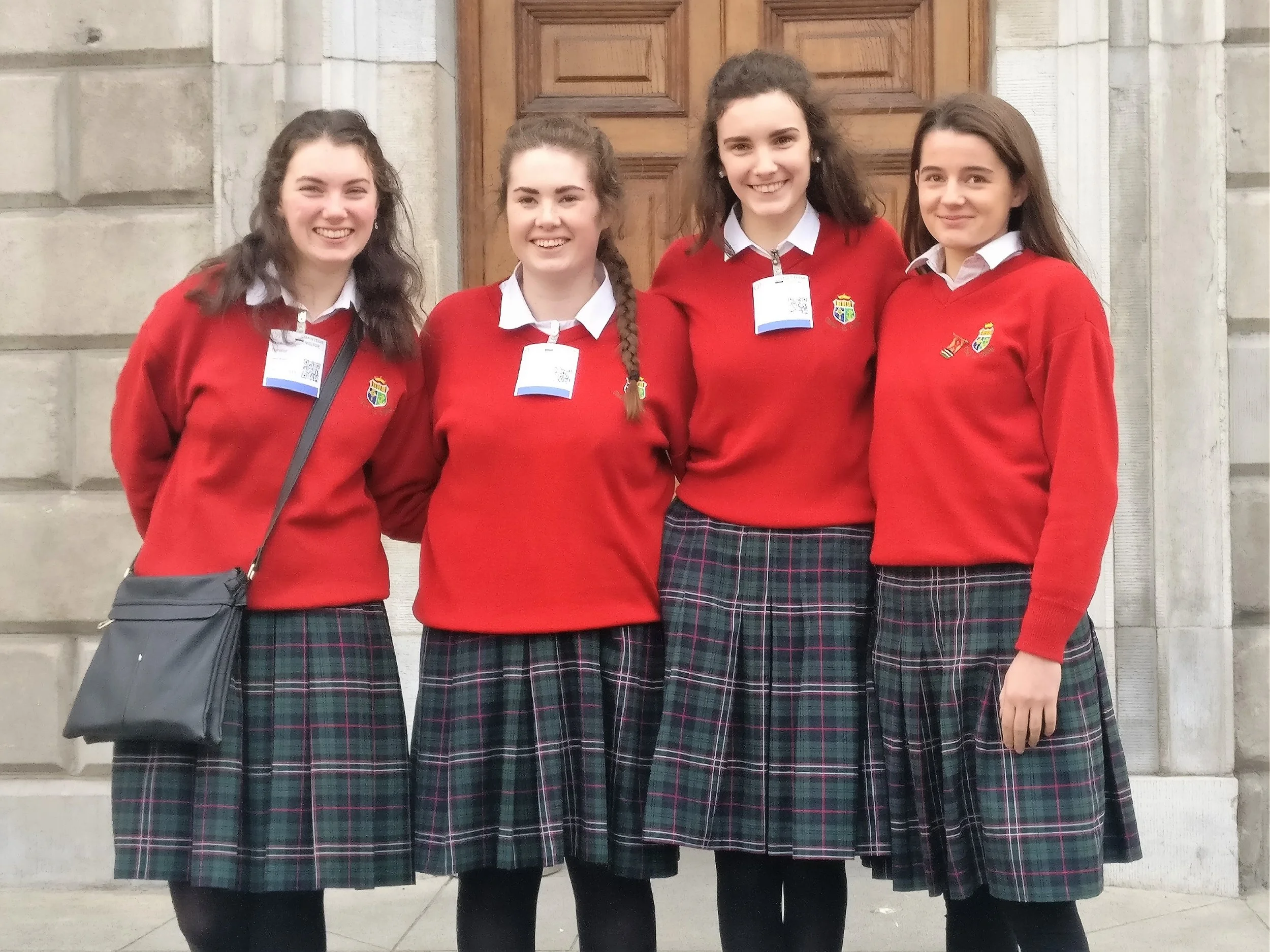 Sacred Heart Girls make presentation on Gender Based Violence in the AV room of Leinster House