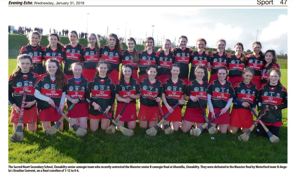 Sacred Heart Girls feature on Echo!