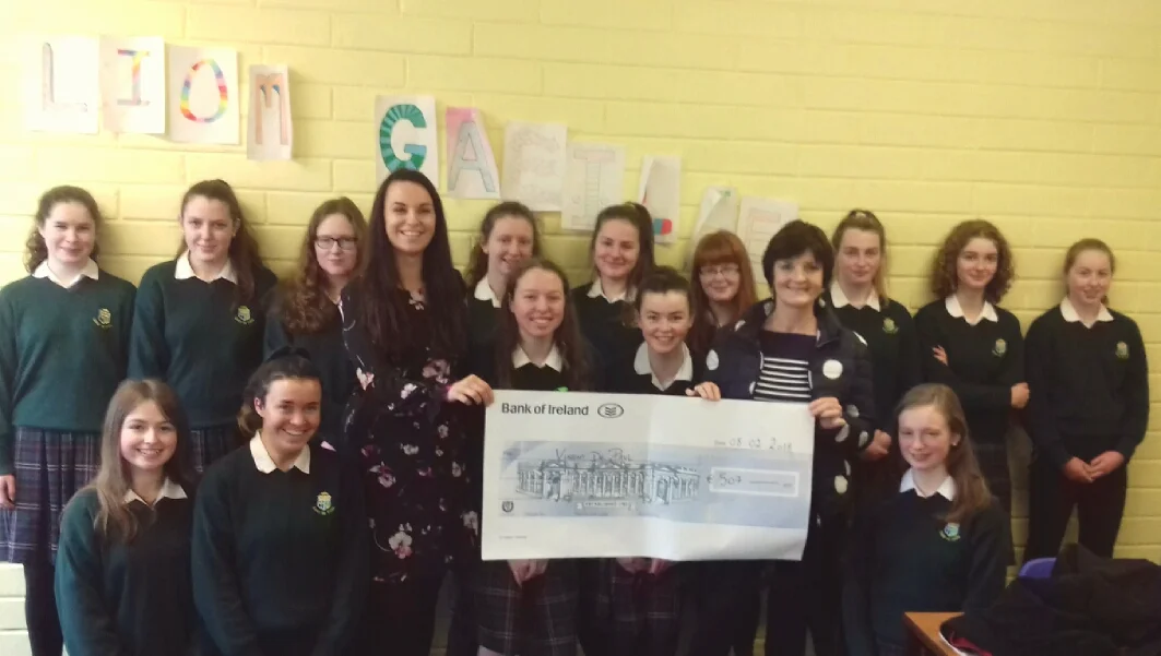 3rd Year students present cheque to Clonakilty SVP