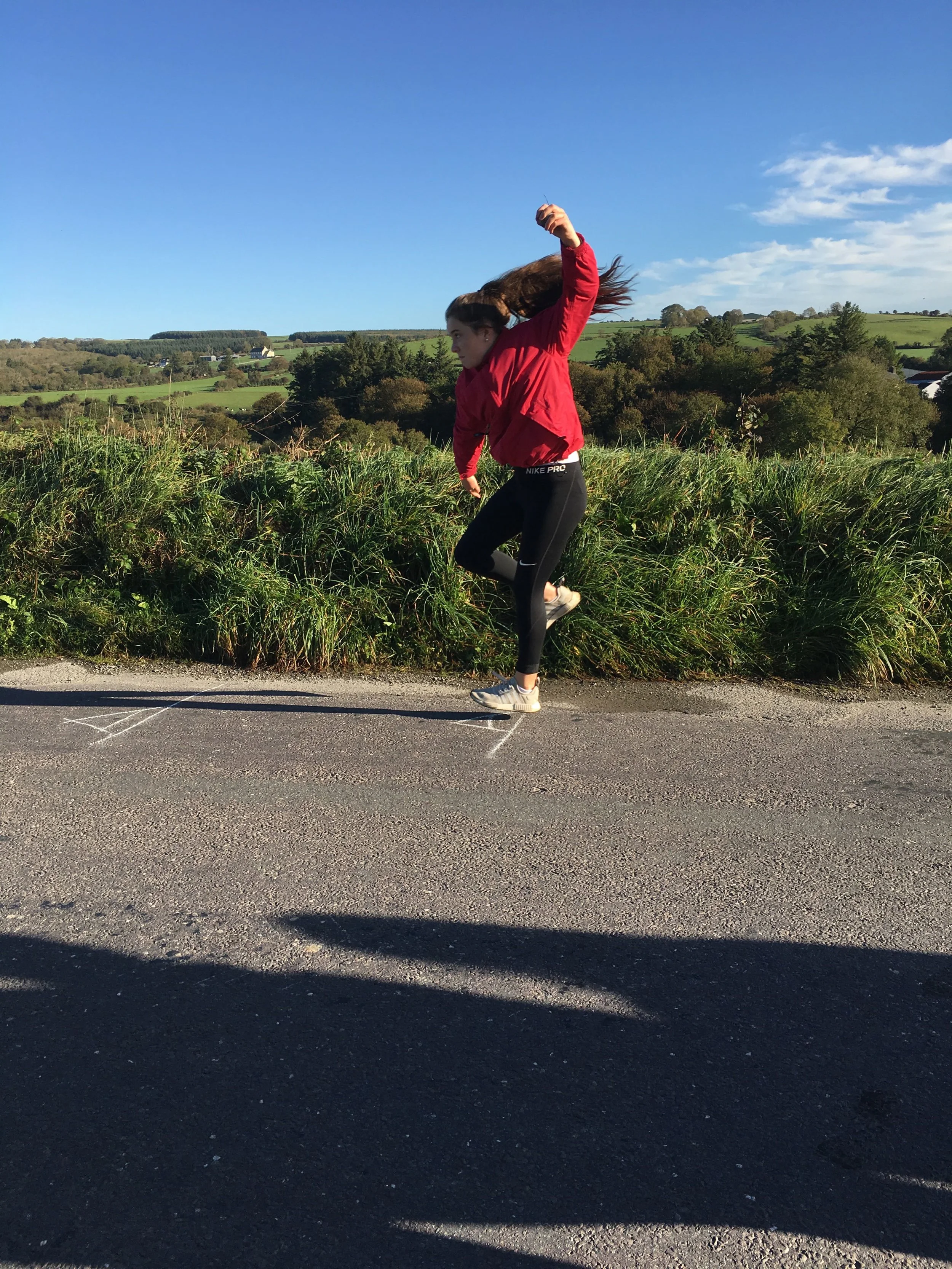 Sacred Heart Girls throw their hand at Road Bowling!