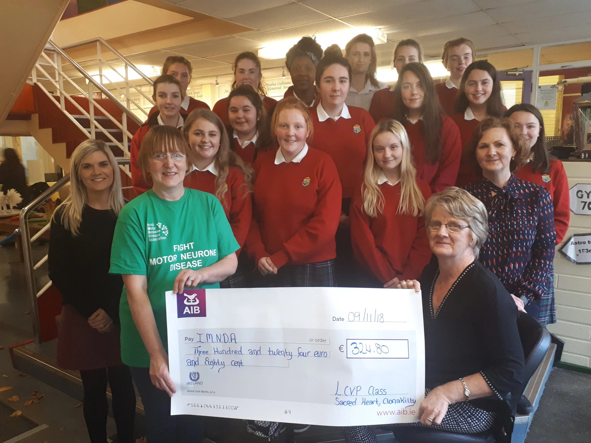 Fund Raising for the Irish Motor Neurone Disease Association in Sacred Heart