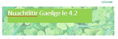 Nuachtlitir Gaeilge le 4.2                                           
