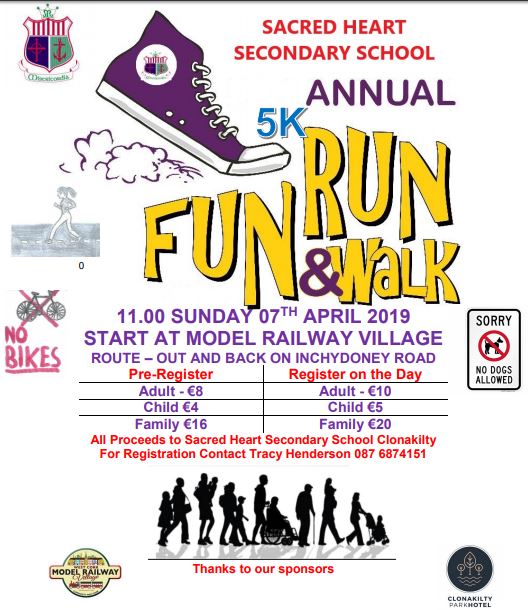Countdown to Parent's Association Fun run/walk.