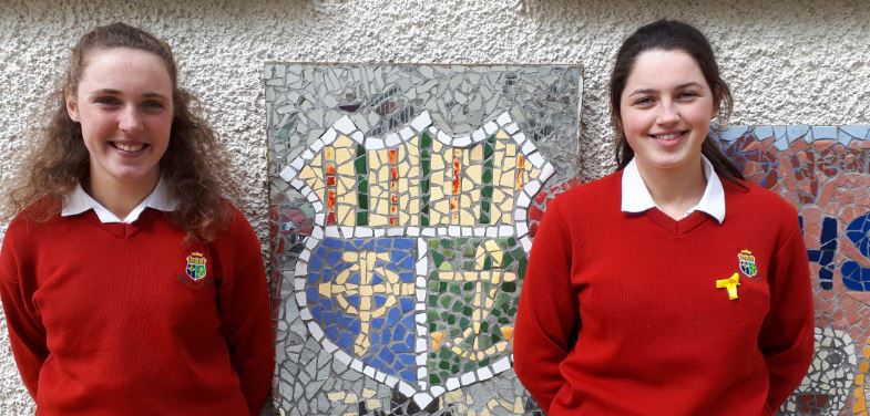 Sacred Heart students on winning Cork U18 Camogie Team