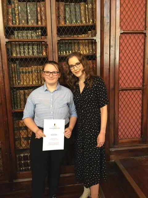 Sophie Hurley acknowledged in writing competition.