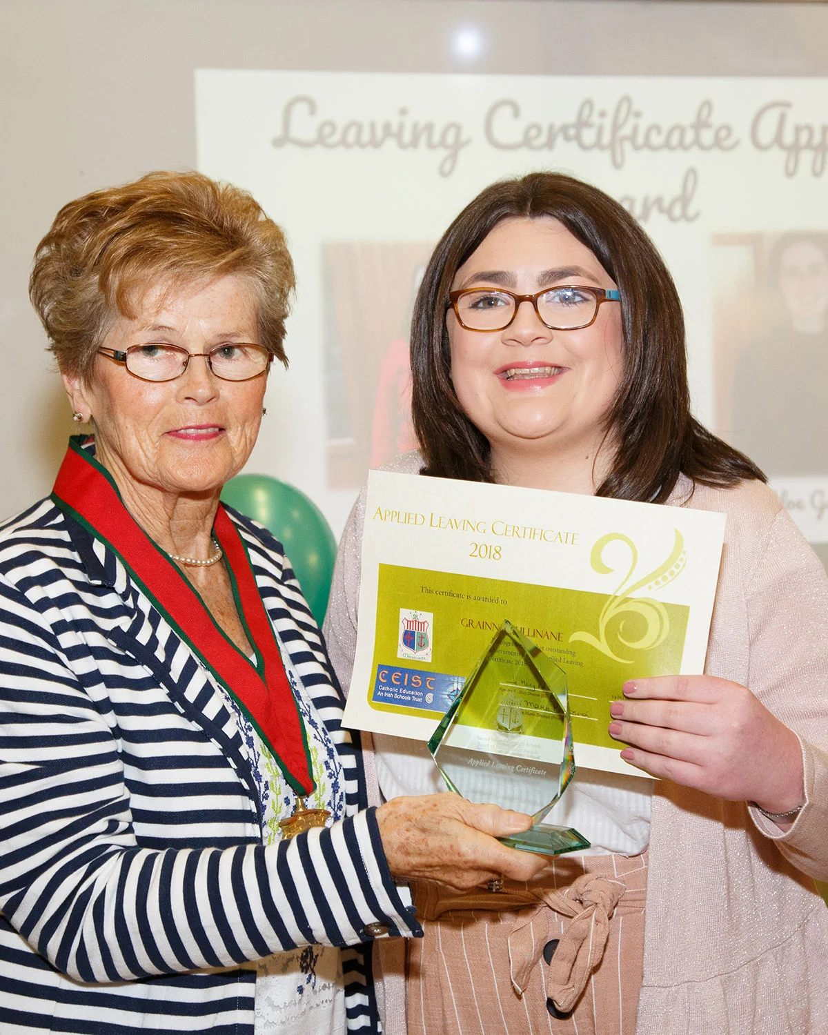 Joint Applied Leaving Certificate Student of the Year Grainne Cullinane