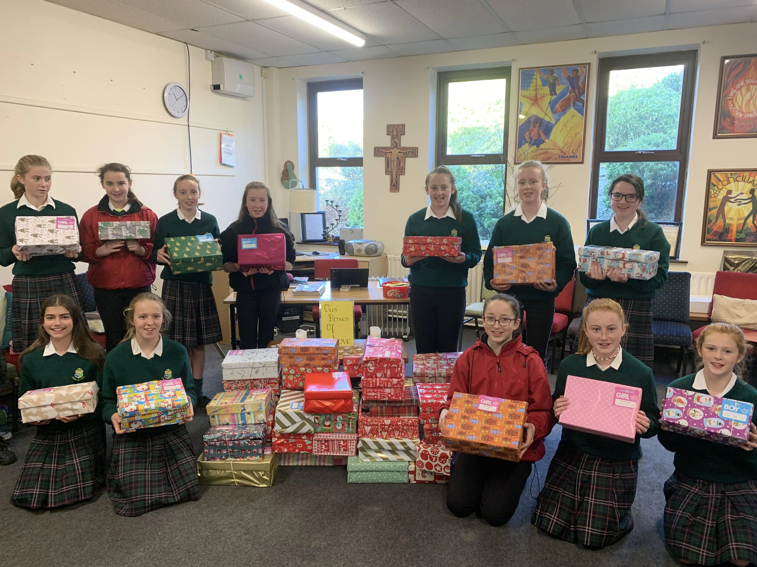 Over 70 Shoe Boxes for Christmas Shoebox appeal!