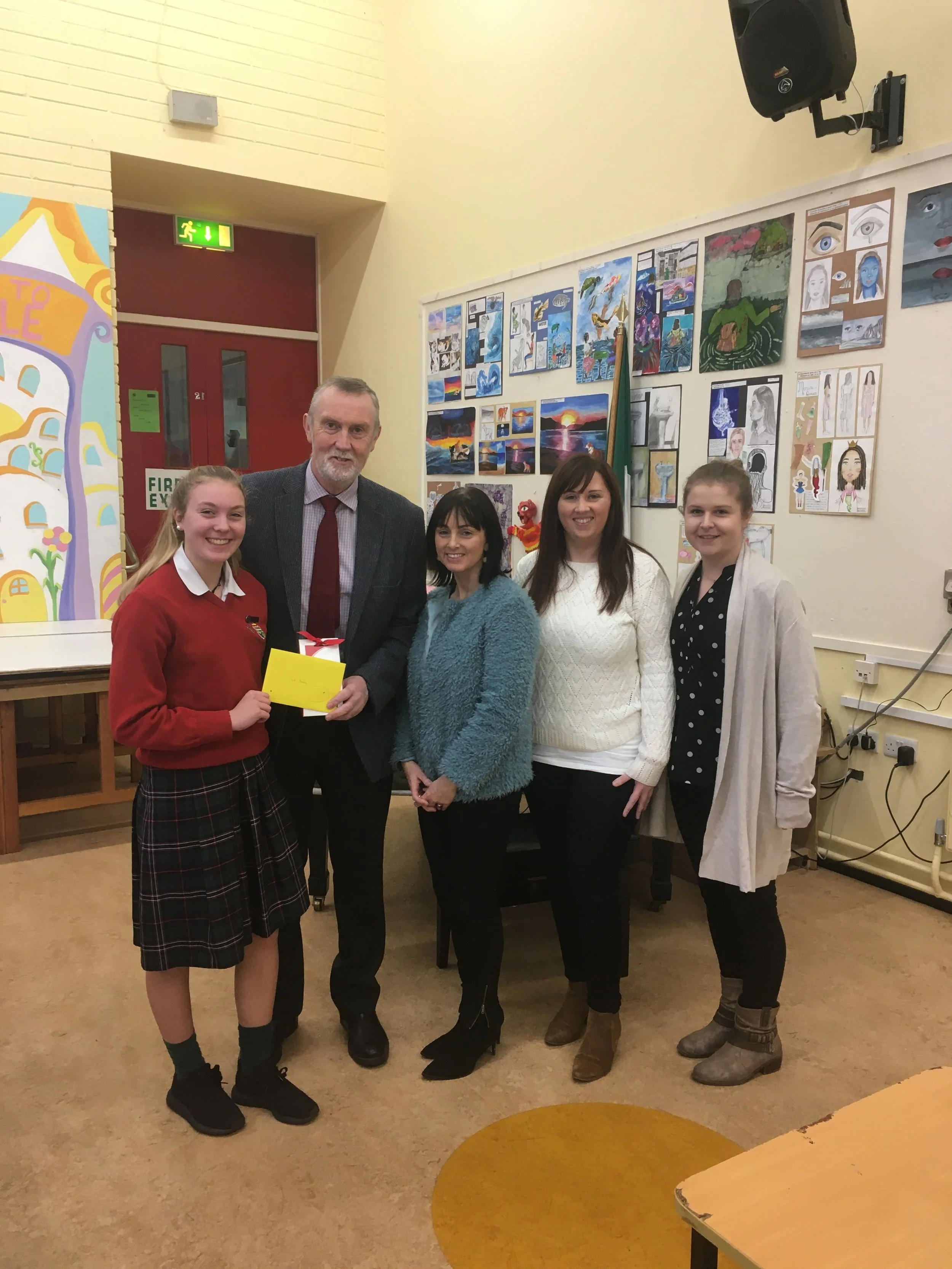 Mick Hanley from Clonakilty Chamber of Commerce visits Sacred Heart!